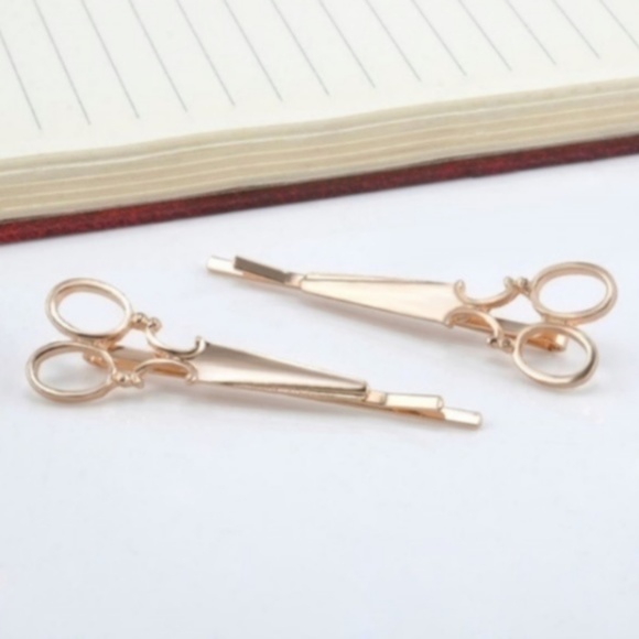 (Set of 2) Stylish Scissors Hair Clip Pin - Picture 3 of 4